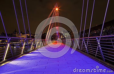Golden Jubilee Bridge in London Stock Photo