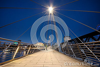 Golden Jubilee Footbridges Stock Photo