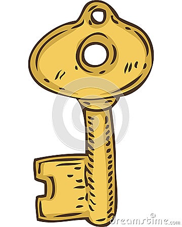 Golden Key Stock Photo