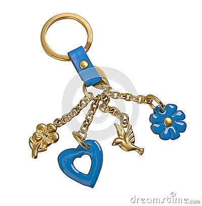 Golden keychain Stock Photo