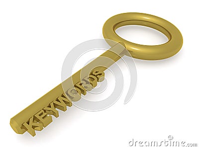 Golden keywords Cartoon Illustration