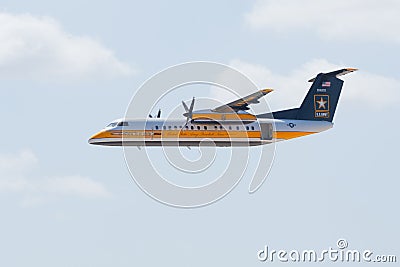 Golden Knights Army parachute team airplane during the Miramar Air Show Editorial Stock Photo