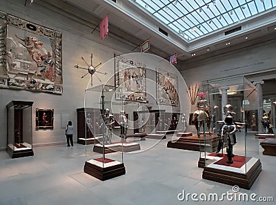 Golden knights in Museum of Art Cleveland OH Editorial Stock Photo