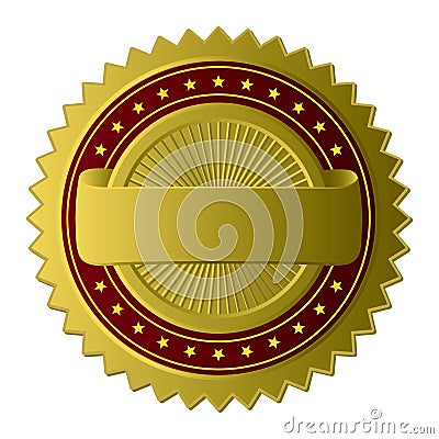 Golden Label Vector Illustration