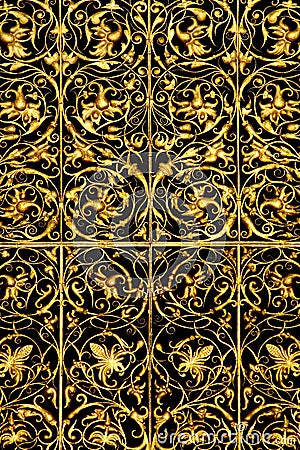 Golden lattice Stock Photo