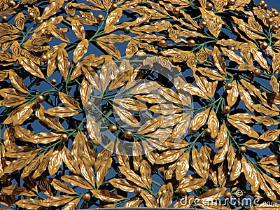 Golden leaves Stock Photo