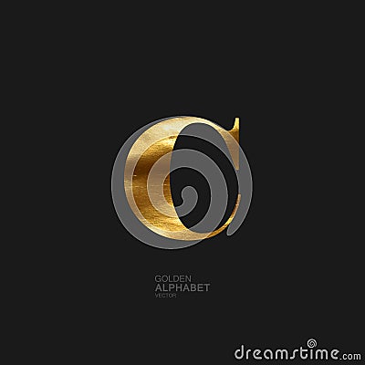 Golden letter C Vector Illustration