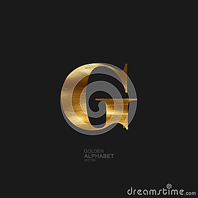 Golden letter G Vector Illustration