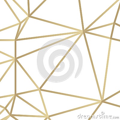 Golden lines triangle vector illustration on white background Vector Illustration