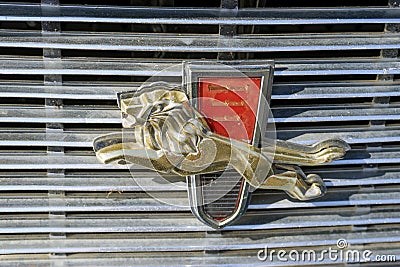 Lion Emblem from a Chrysler New Yorker Editorial Stock Photo