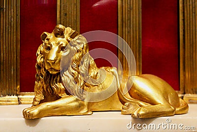 Golden Lion of the Musical Clock, Getty Museum Editorial Stock Photo