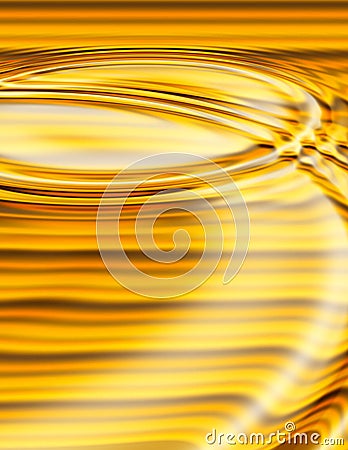 Golden liquid ripples Stock Photo