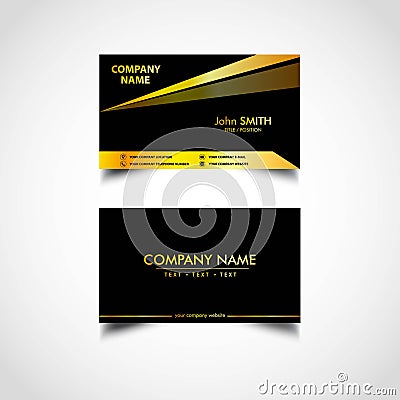 Golden Luxury Business Card Templates,Vector, Illustration Vector Illustration