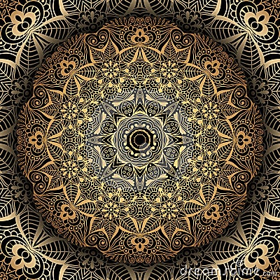 Golden mandala Vector Illustration