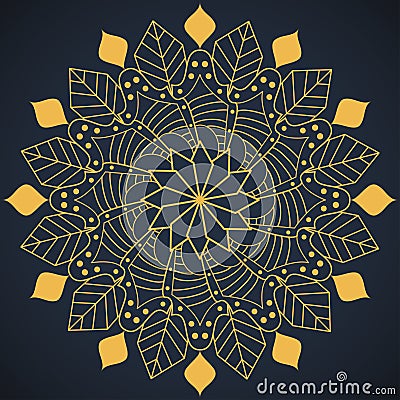 Golden mandala pattern Vector Vector Illustration