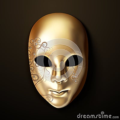 Golden mask design Vector Illustration