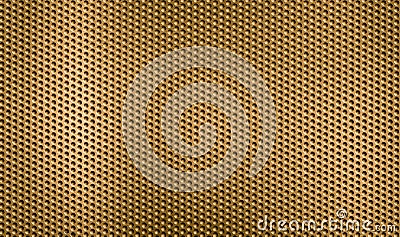 Golden metal grid background Stock Photo