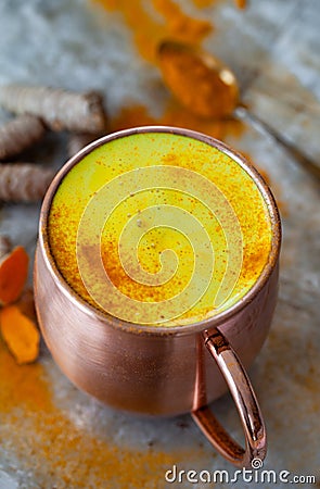 Golden milk / tumeric latte Stock Photo