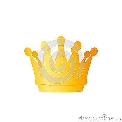 Golden monarch crown icon Vector Illustration