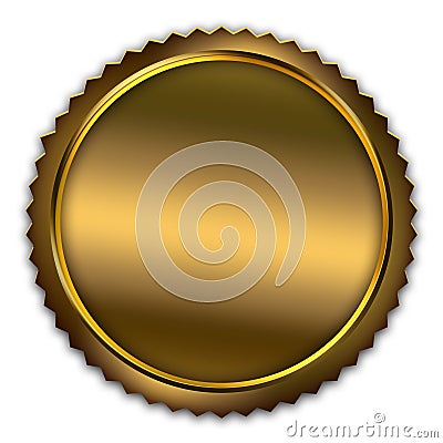 Golden money back guarantee or seal of quality label tags. Stock Photo