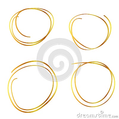 Golden multiple line Circle Frame for Certificate, Placard Go Xi Fat Cai, Imlek Moment or other China Related Vector Illustration