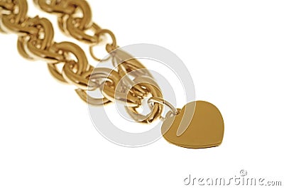 Golden Necklace Stock Photo