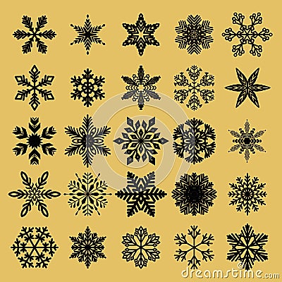 Golden New Year seamless pattern for gift wrapping or cards for the holidays. Easy style in one line, hipster style. Vector Illustration