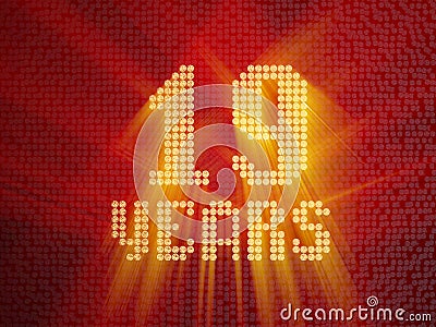 Golden number nineteen years. 3D render Stock Photo