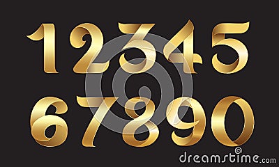 Golden number Vector Illustration