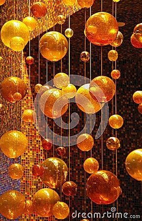 Golden Orbs Stock Photo