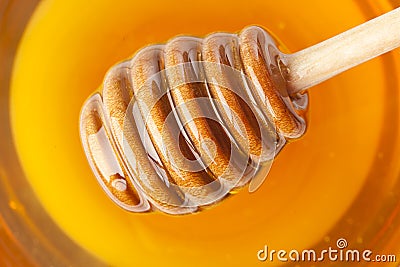 Golden Organic Honey Stock Photo