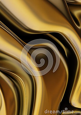 Golden Organic Metal Dynamic Bezier Abstract Dramatic Modern Luxury Luxury 3D rendering graphic design element background material Cartoon Illustration