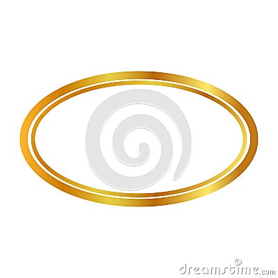 Golden oval Frame double oval line for Certificate, Placard Go Xi Fat Cai, Imlek Moment or other China Related Stock Photo