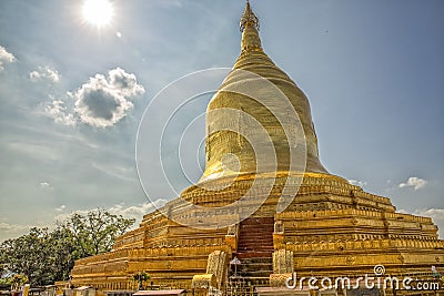 Golden Pagoda of Lawka Nanda in Bagan Myanmar Stock Photo