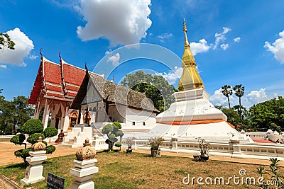 Golden pagoda in Phra That Kham Kaen, Khon Kaen, Thailand Stock Photo