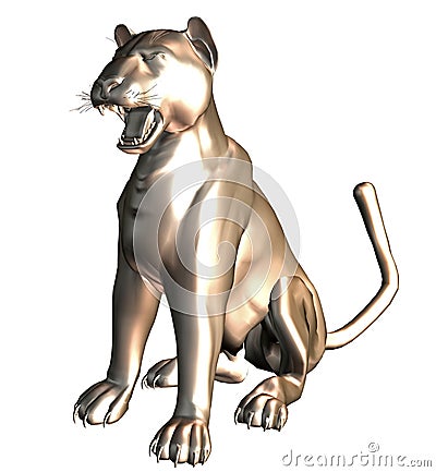 Golden Panther Stock Photo