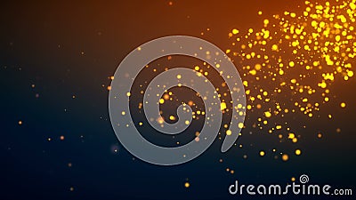 Golden particle background Stock Photo