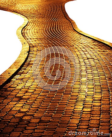 Golden path Stock Photo