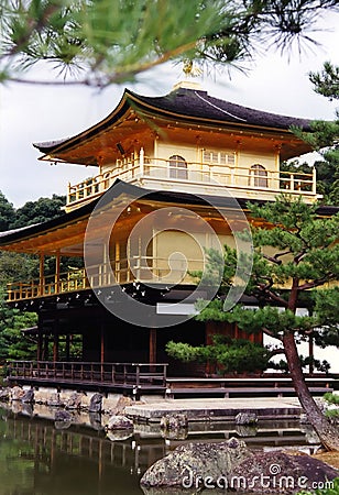 Golden Pavilion Stock Photo