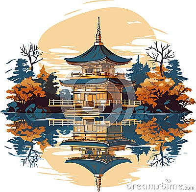 Japanese golden pavilion Stock Photo