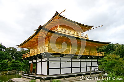The golden pavilion temple Stock Photo