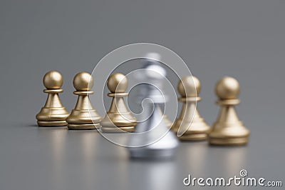 Golden Pawn chess Stock Photo