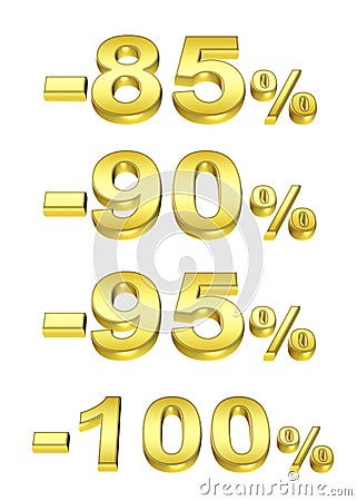 Golden percent Stock Photo