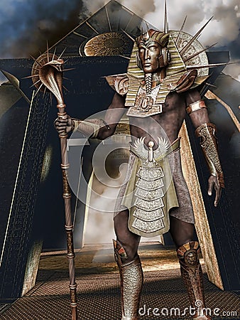 Golden pharaoh Stock Photo