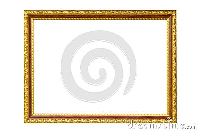 Golden photo Frame Stock Photo