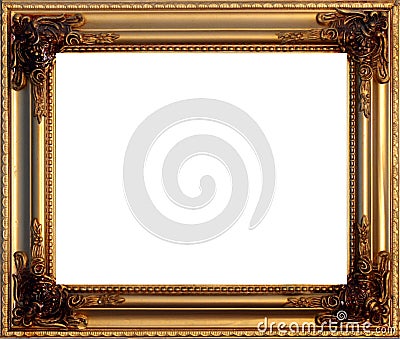 Golden picture frame Stock Photo