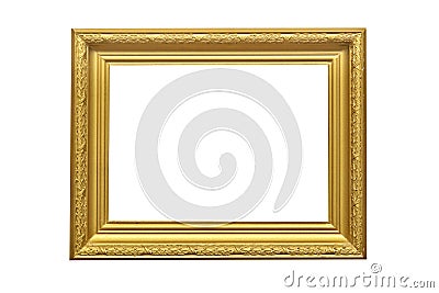 Golden picture frame Stock Photo