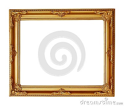 Golden picture frame Stock Photo