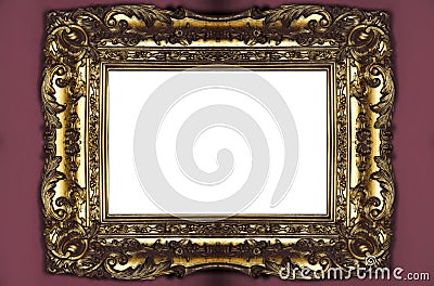 Golden picture frame Stock Photo