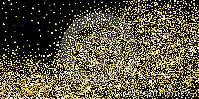 Golden point confetti on Vector Illustration